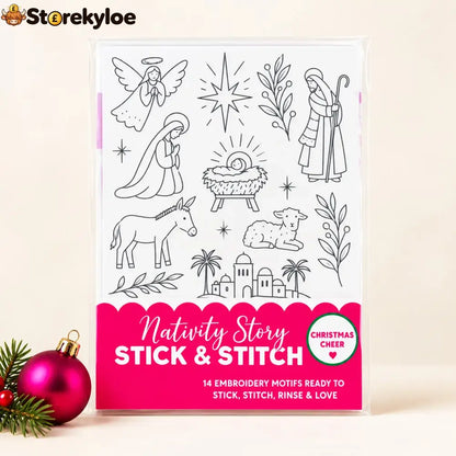 🎄Christmas Stick & Stitch Embroidery Pattern Pack – 5 Sheets / 70 Wash-Away Embroidery Motifs🧵 - Best Sellers