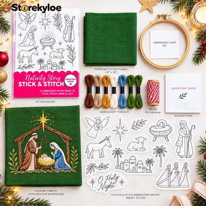 🎄Christmas Stick & Stitch Embroidery Pattern Pack – 5 Sheets / 70 Wash-Away Embroidery Motifs🧵 - ❤️Buy 1 - Best Sellers
