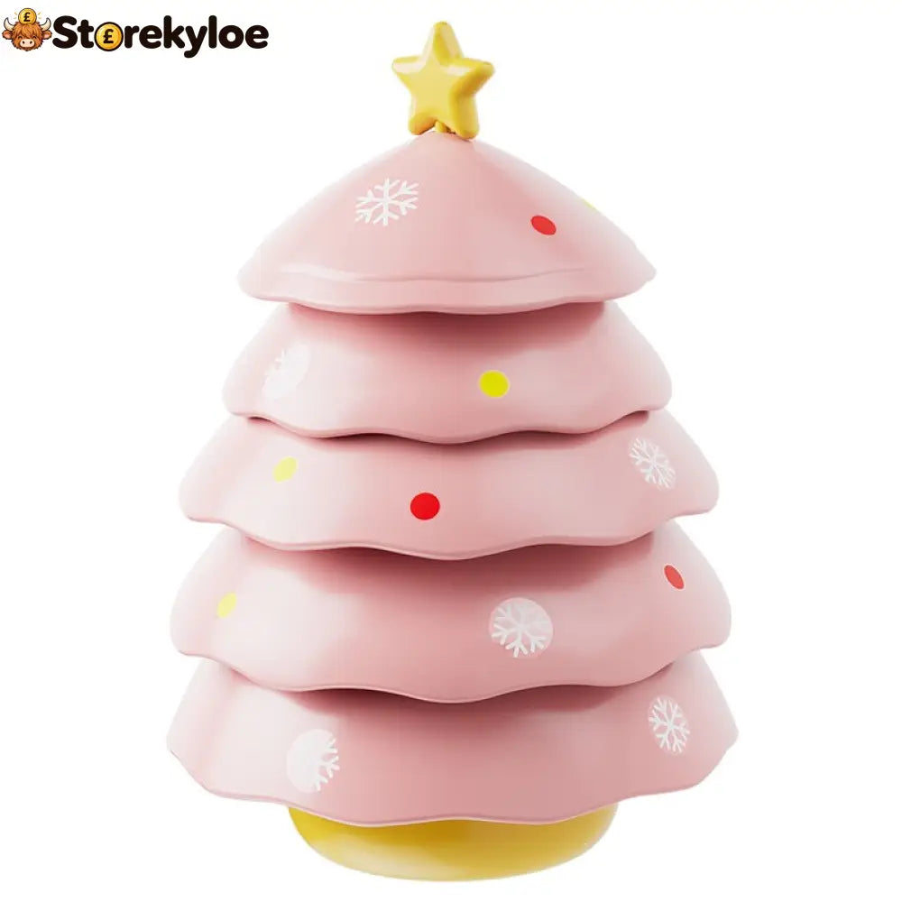 🔥🔥🔥Christmas Tree Mahjong Dice Dish – Festive Multi-Use Tabletop Organizer - Pink