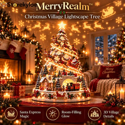 🎄Christmas Village Projection Centerpiece – 4 Themed Villages