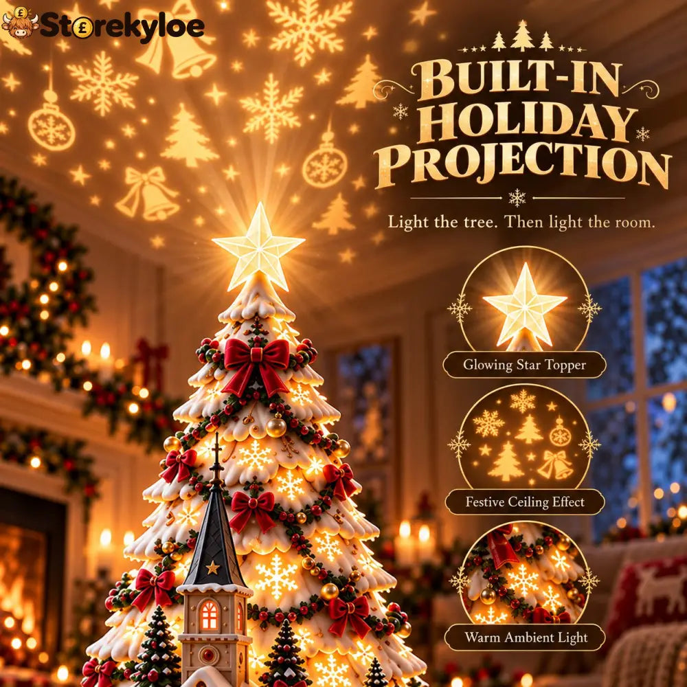 🎄Christmas Village Projection Centerpiece – 4 Themed Villages