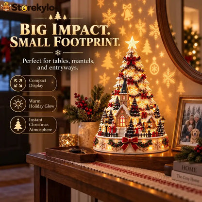 🎄Christmas Village Projection Centerpiece – 4 Themed Villages