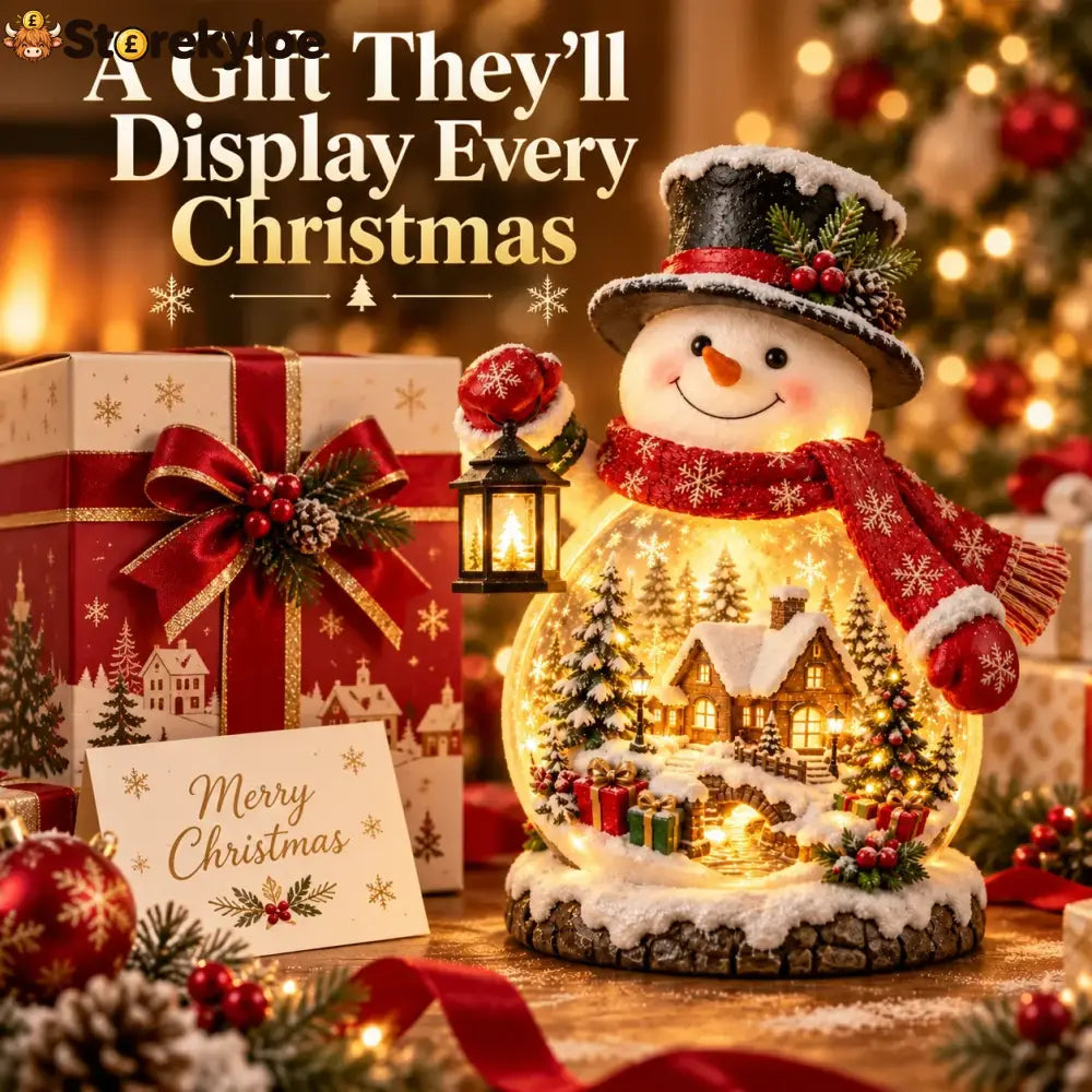 ✨ Christmas Village Snowman Glow – Lighted Holiday Tabletop Decor - Snowman