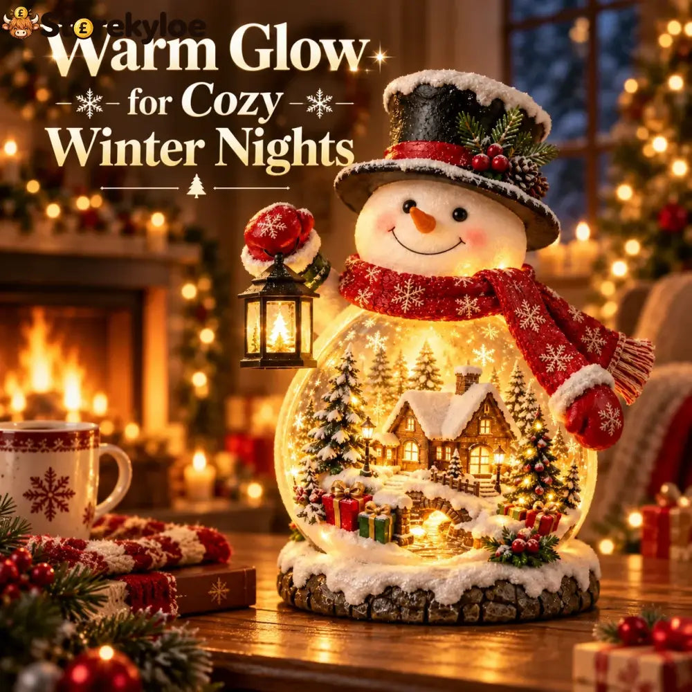 ✨ Christmas Village Snowman Glow – Lighted Holiday Tabletop Decor - Snowman