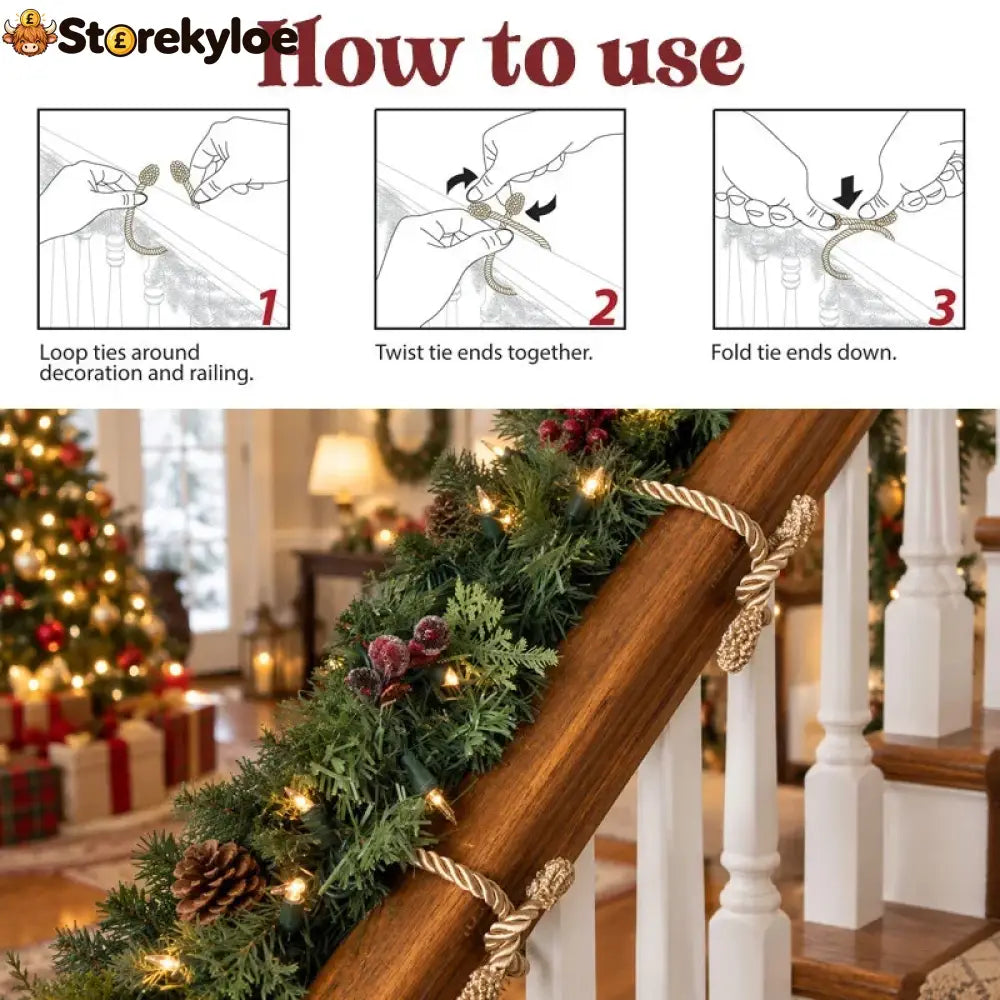 Christmas Wreath Fastening Ties