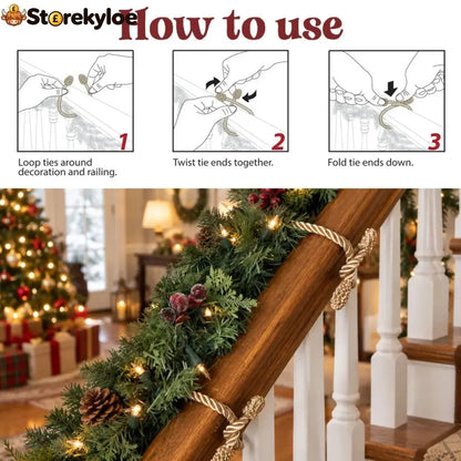 Christmas Wreath Fastening Ties
