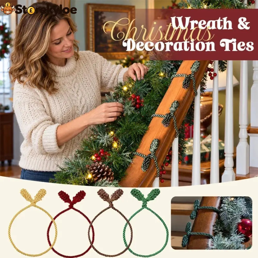 Christmas Wreath Fastening Ties - Dark Brown / 5 PCS