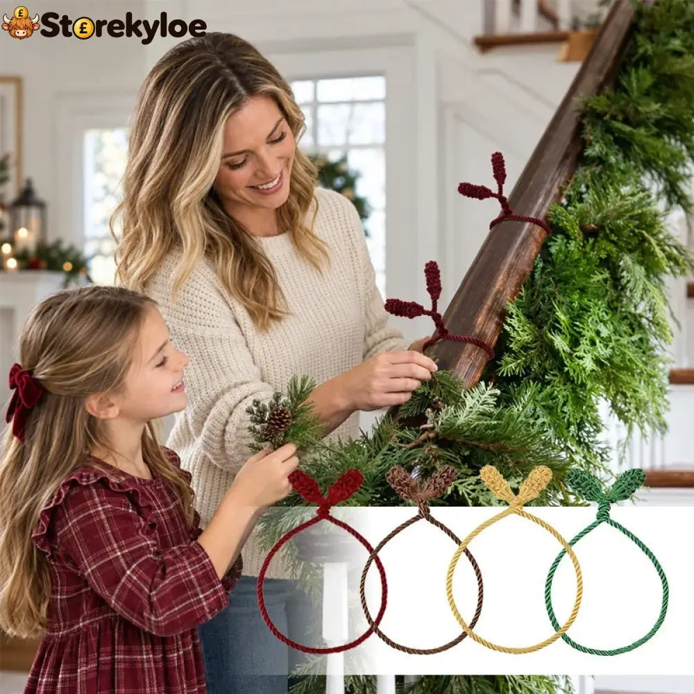 Christmas Wreath Fastening Ties - Green / 5 PCS