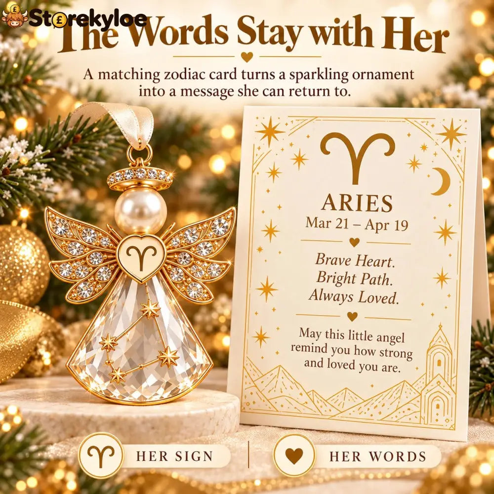 👼 Christmas Zodiac Guardian Angel Keepsake | 12 Signs with Jewel-Toned Designs & Meaningful Gift Cards ✨