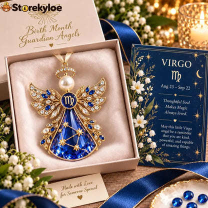 👼 Christmas Zodiac Guardian Angel Keepsake | 12 Signs with Jewel-Toned Designs & Meaningful Gift Cards ✨ - ♍ Virgo