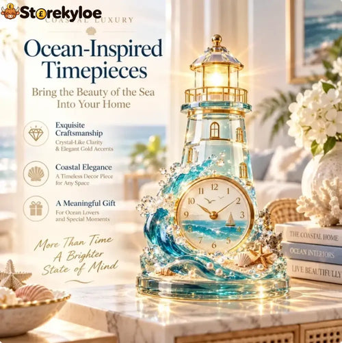 🌊 Coastal Glow Crystal Clock Collection, Bring the Beauty of the Sea Home ✨