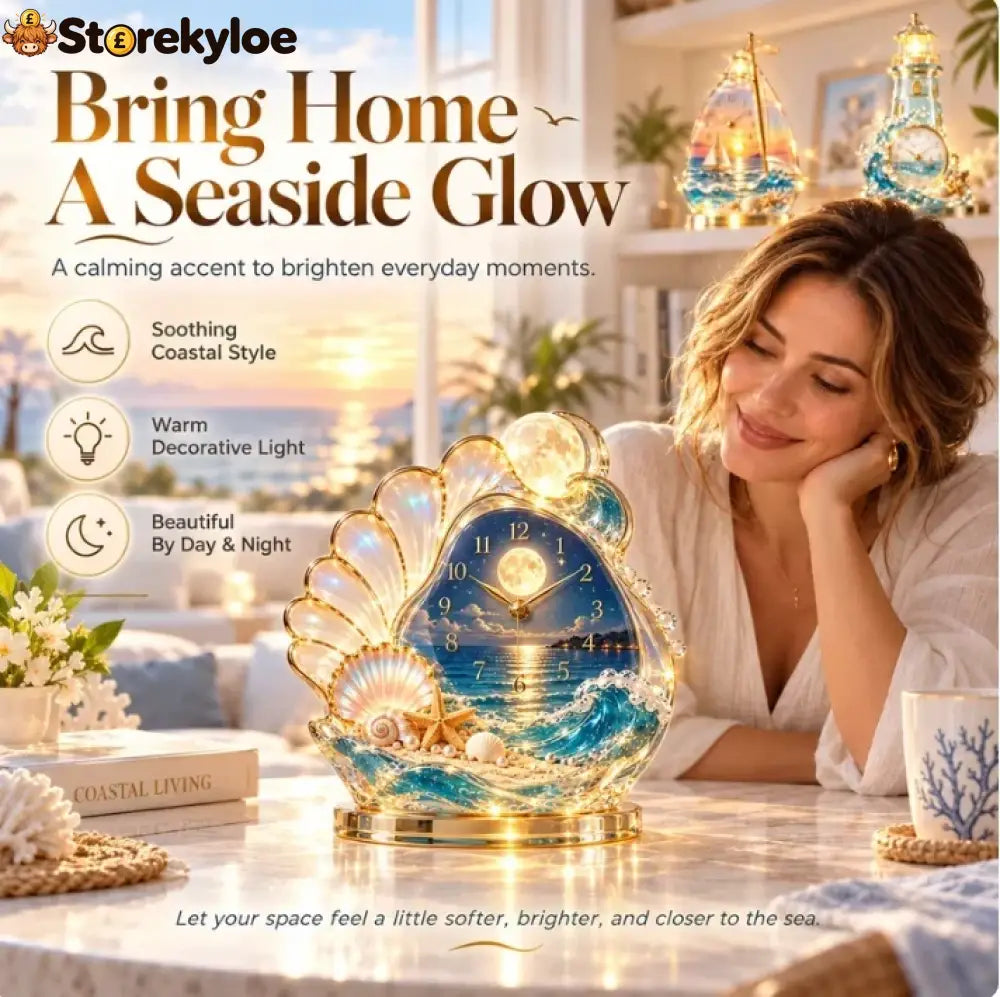 🌊 Coastal Glow Crystal Clock Collection, Bring the Beauty of the Sea Home ✨