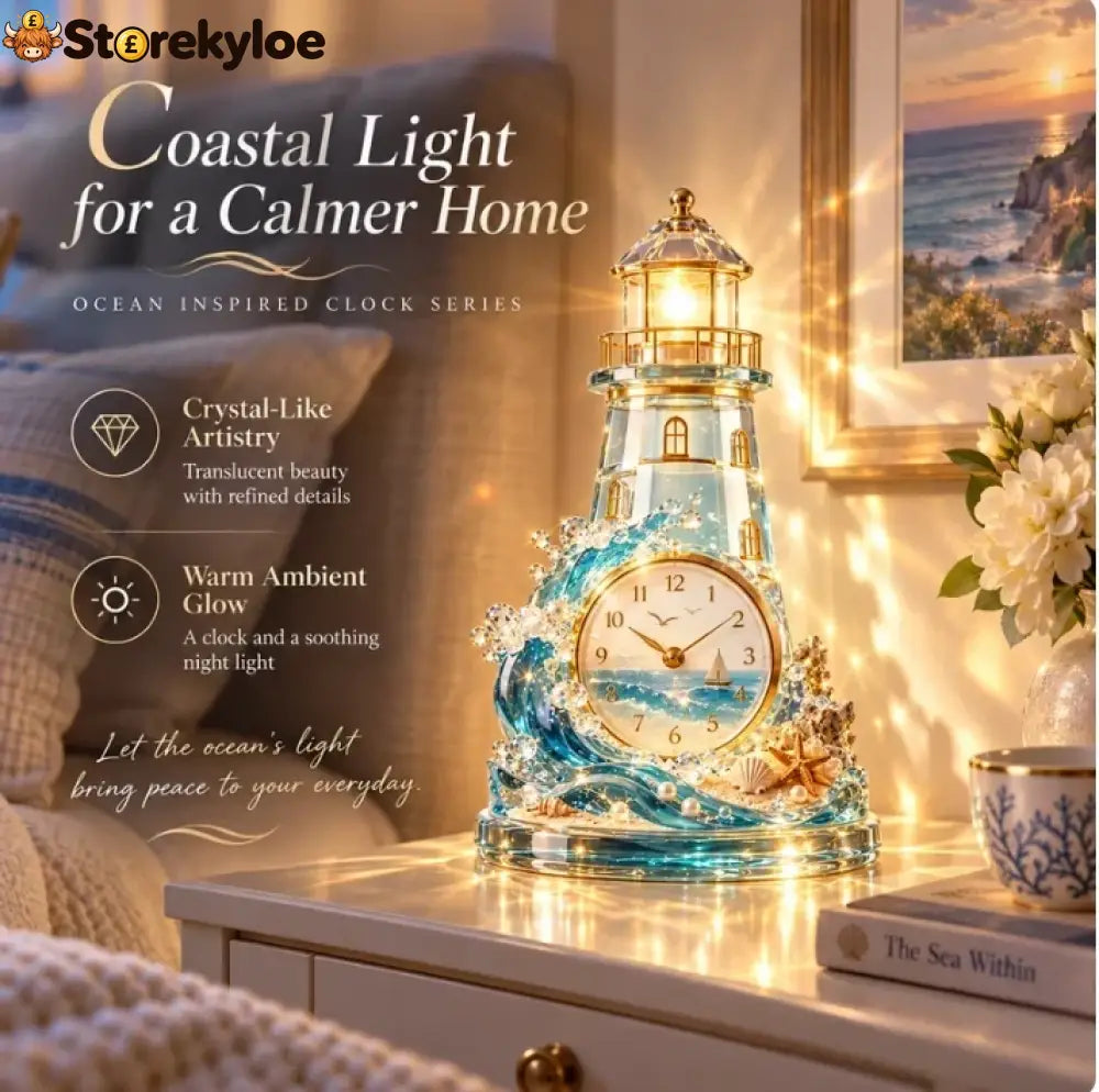 🌊 Coastal Glow Crystal Clock Collection, Bring the Beauty of the Sea Home ✨