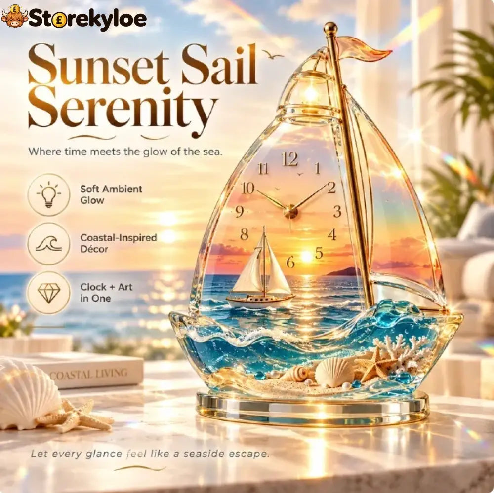 🌊 Coastal Glow Crystal Clock Collection, Bring the Beauty of the Sea Home ✨ - Variant 1