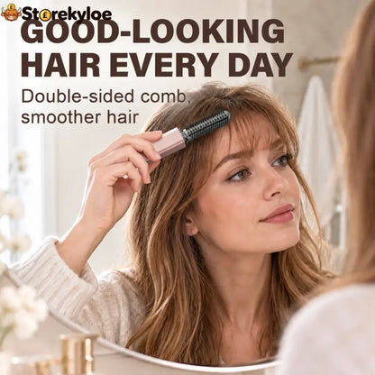 ✨ Compact Wireless Hot Comb – Handy Bang Styling Companion!
