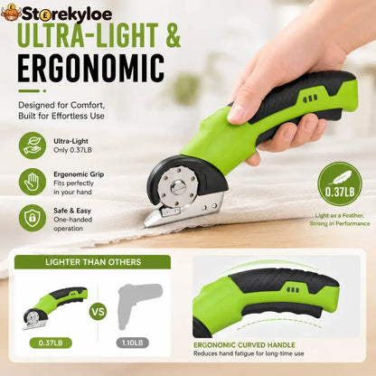 Cordless Electric Scissors 3.7V – Rechargeable Heavy Duty Cutter with Safety Lock