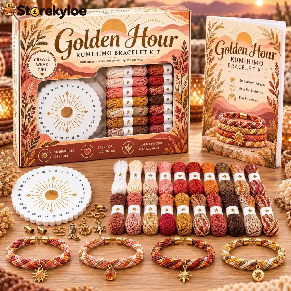 🌸Cottage Garden Kumihimo Bracelet Making Kit – DIY Braided Friendship Bracelets & Creative Gift Set ✨Beginners