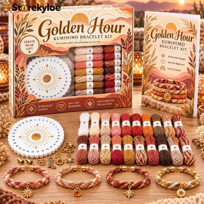🌸Cottage Garden Kumihimo Bracelet Making Kit – DIY Braided Friendship Bracelets & Creative Gift Set ✨Beginners