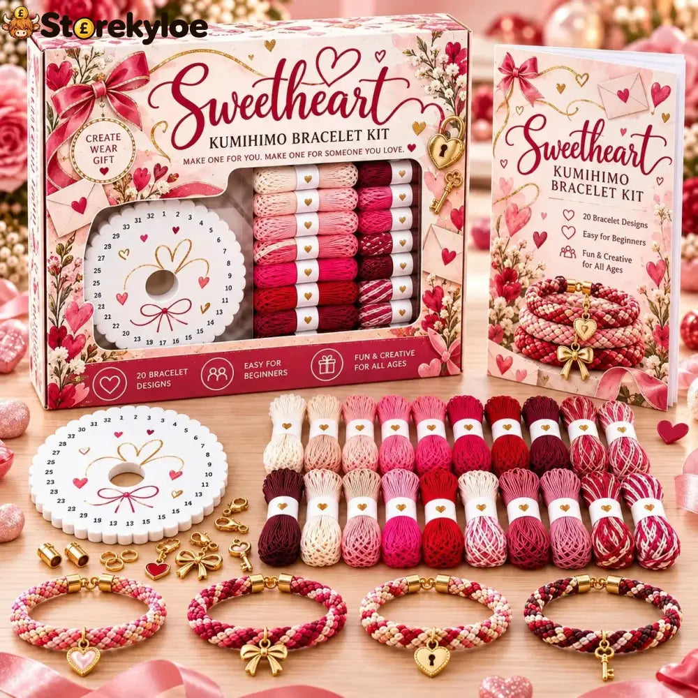 🌸Cottage Garden Kumihimo Bracelet Making Kit – DIY Braided Friendship Bracelets & Creative Gift Set ✨Beginners