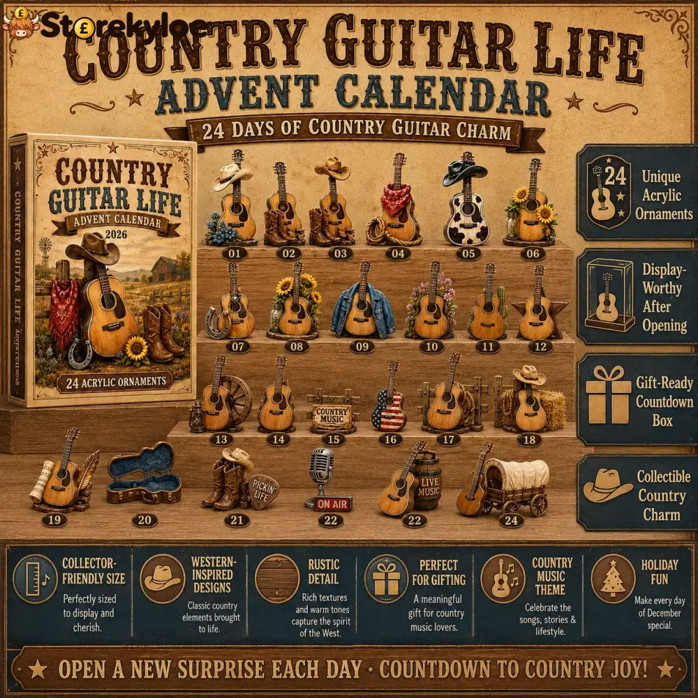 Country Guitar Life Advent Calendar 2026 - 24-Day Festive Countdown