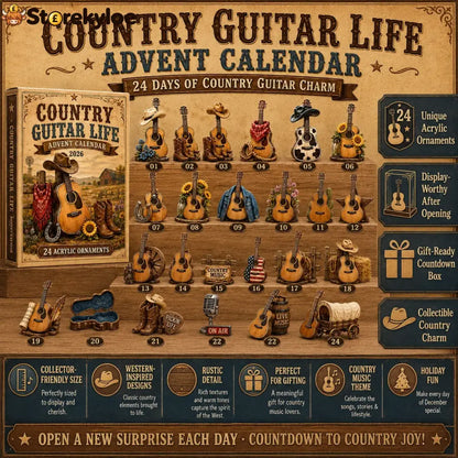 Country Guitar Life Advent Calendar 2026 - 24-Day Festive Countdown