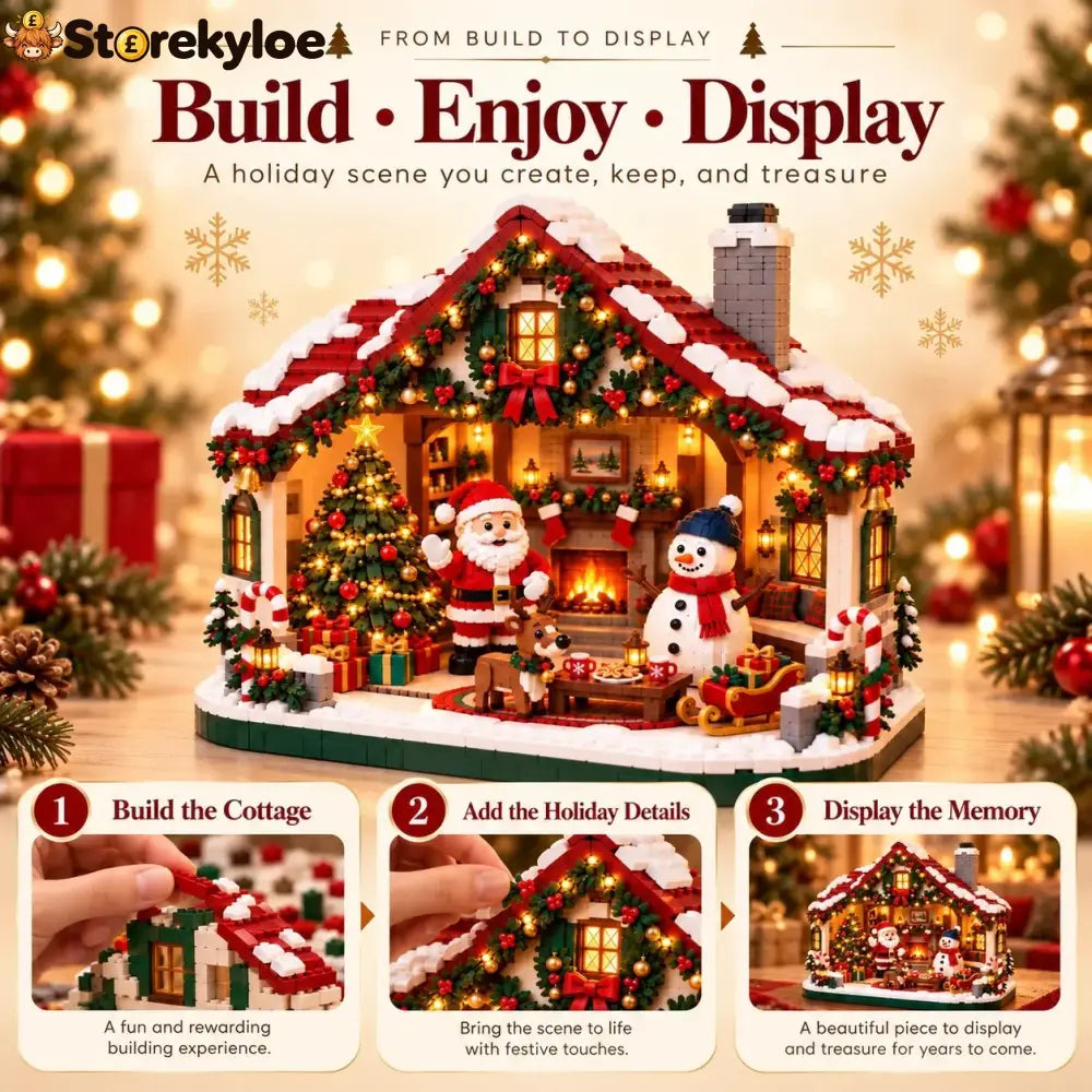 🎄 Cozy Christmas Cottage Building Set – Build Together Create Memories & Display with Pride