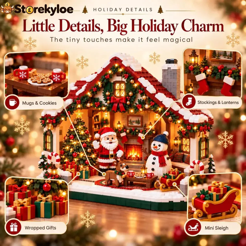 🎄 Cozy Christmas Cottage Building Set – Build Together Create Memories & Display with Pride