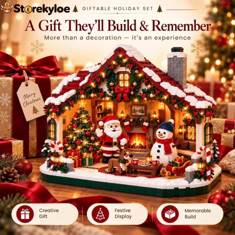 🎄 Cozy Christmas Cottage Building Set – Build Together Create Memories & Display with Pride