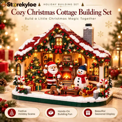 🎄 Cozy Christmas Cottage Building Set – Build Together Create Memories & Display with Pride
