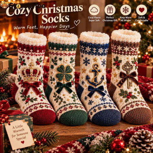 🎄Cozy Christmas Fleece‑Lined Socks 🎄 - 👑Crown