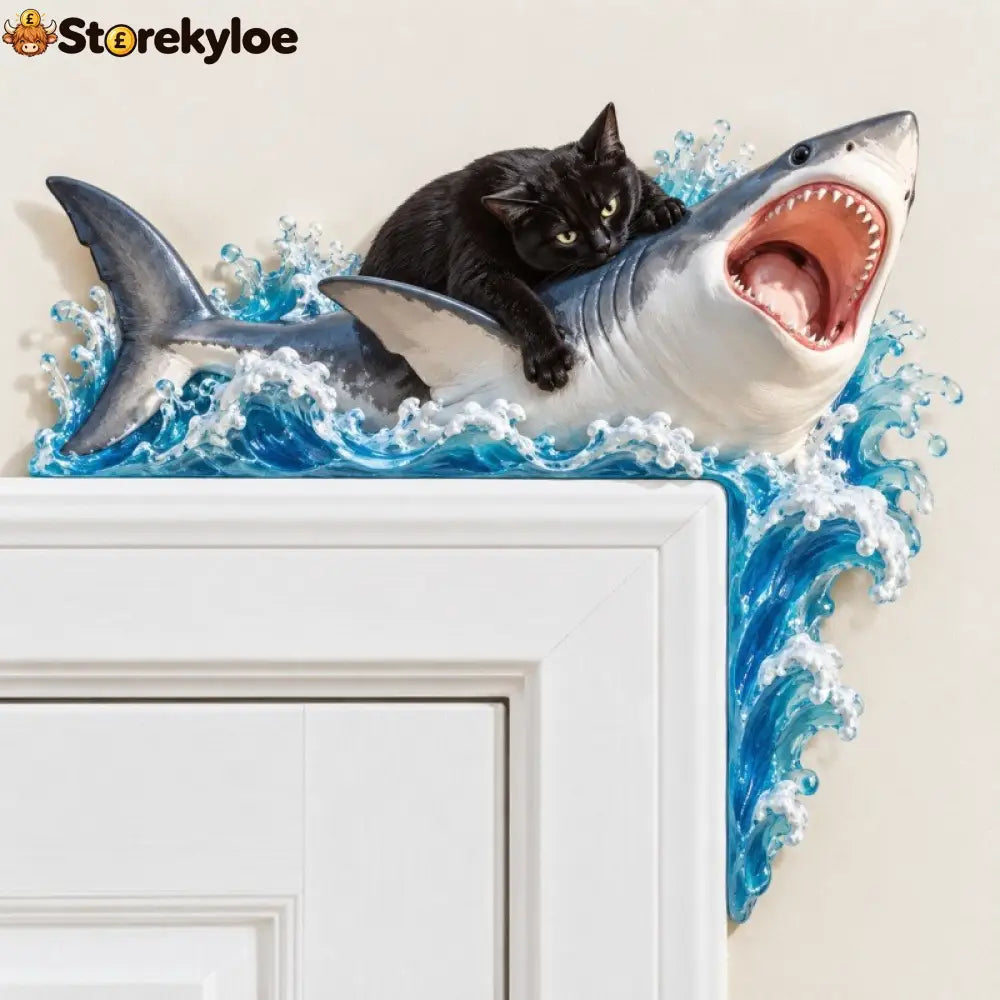 Cozy Coffee Dachshund Door Corner Topper - Shark