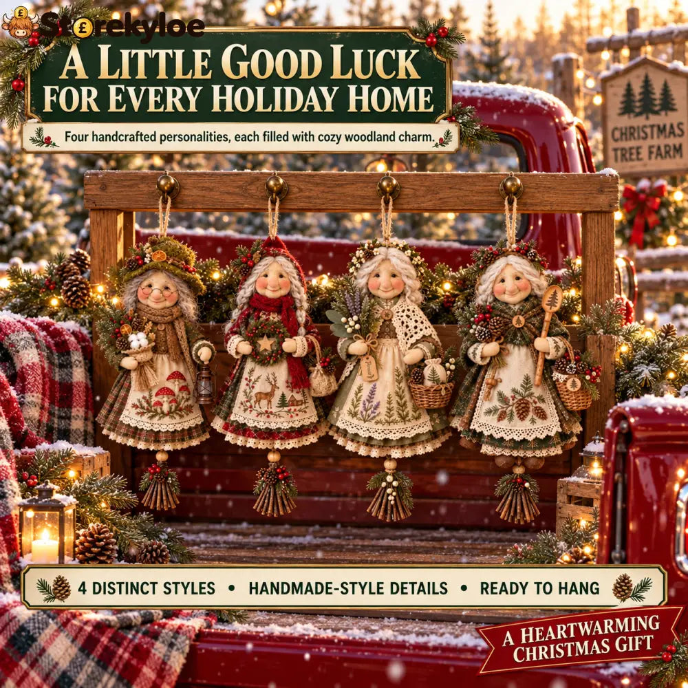 Cozy Country Christmas Doll Decorations - 🎁 Complete Christmas Collection, All 4 Designs