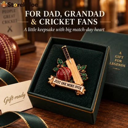 🏏cricket Brooch “just One More Over” Vintage Enamel Lapel Pin - Cricket Brooch🏏