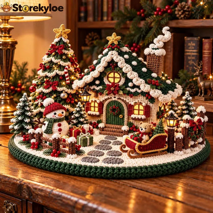 Crochet Christmas Chalet Winter Village Pattern - Amigurumi