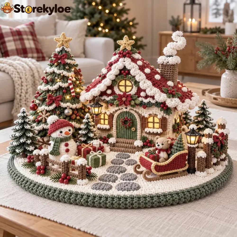Crochet Christmas Chalet Winter Village Pattern - Amigurumi