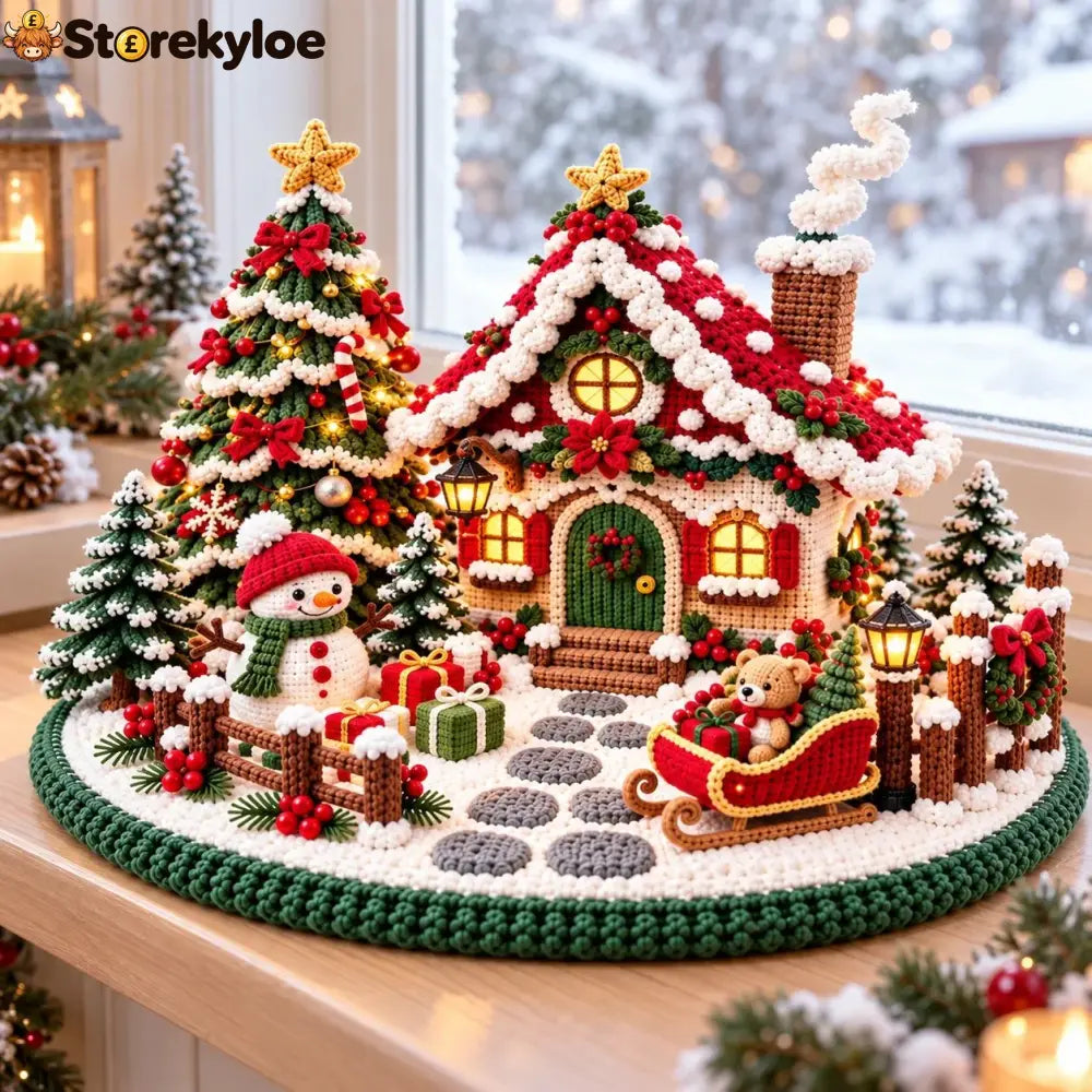 Crochet Christmas Chalet Winter Village Pattern - Amigurumi