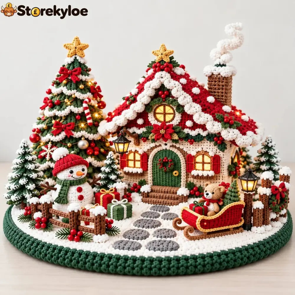 Crochet Christmas Chalet Winter Village Pattern - Amigurumi