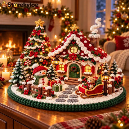 Crochet Christmas Chalet Winter Village Pattern - Amigurumi