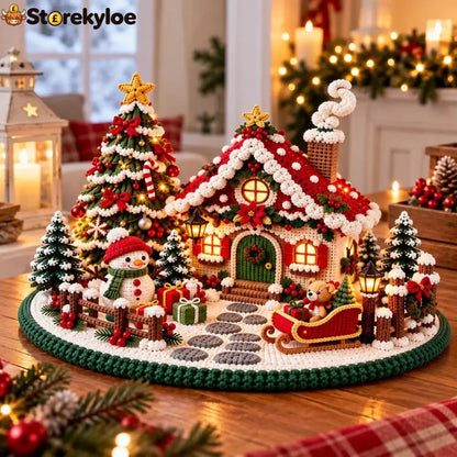 Crochet Christmas Chalet Winter Village Pattern - Amigurumi