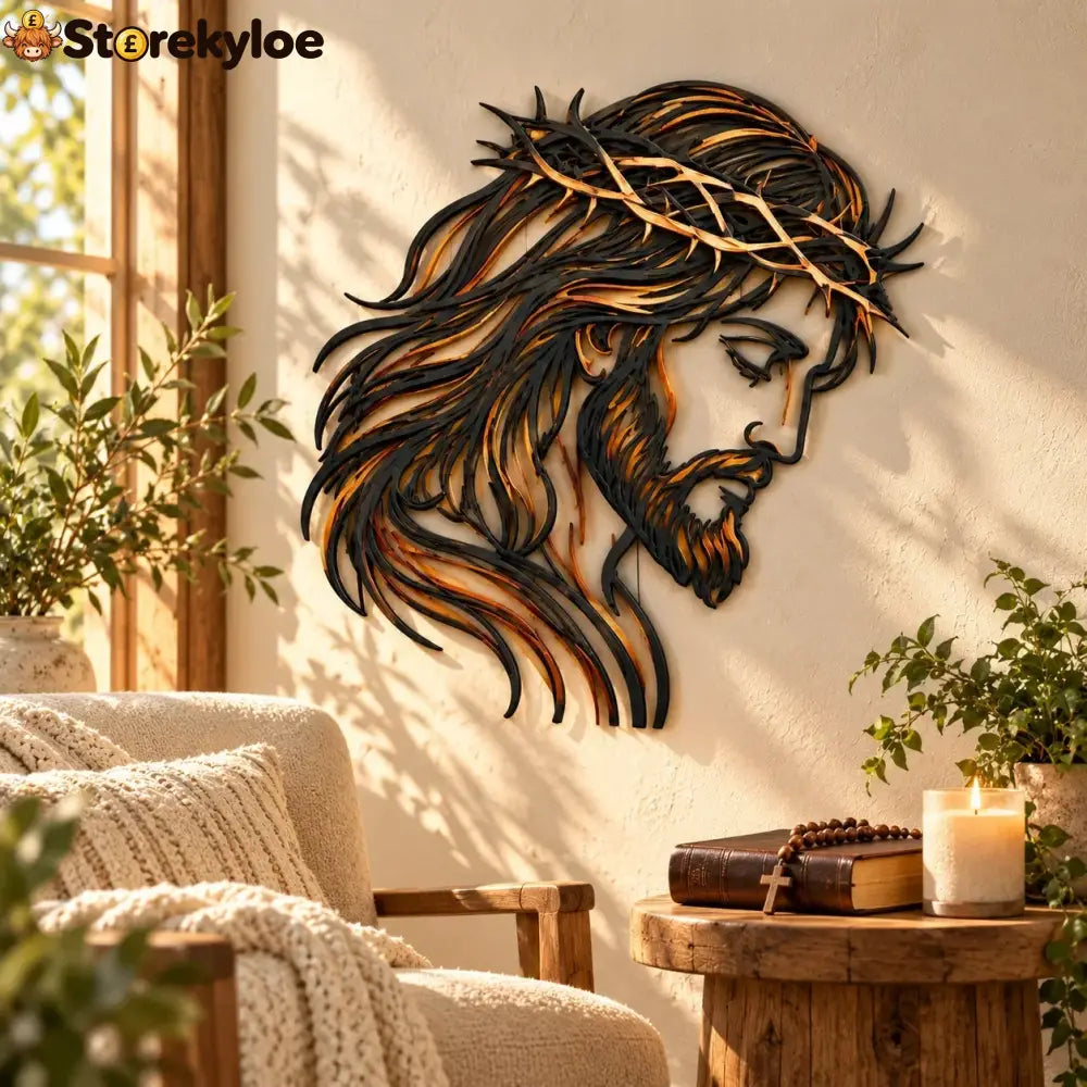 ✝️ Crown of Grace Jesus Metal Wall Art™ – Rustic Faith-Inspired Christian Wall Decor(✨Buy 2 Free Shipping) - 10 in