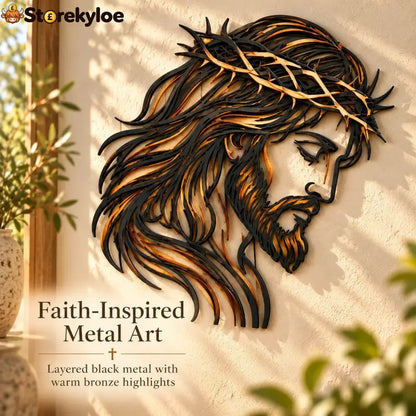 ✝️ Crown of Grace Jesus Metal Wall Art™ – Rustic Faith-Inspired Christian Wall Decor(✨Buy 2 Free Shipping)