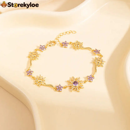 Crystal Bracelet – A Delicate Sparkle For Every Occasion - Gold + Purple