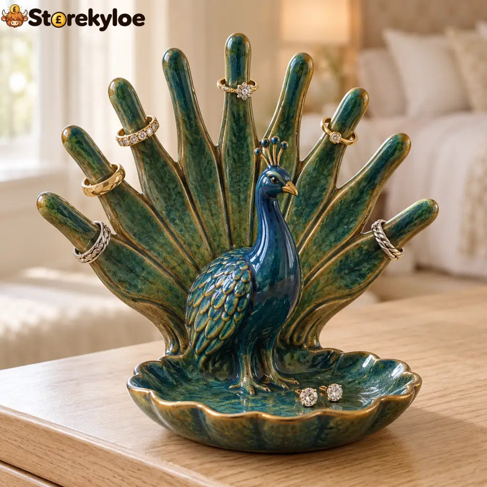 🎁✨Cute Animal Ring & Trinket Holder - Peacock