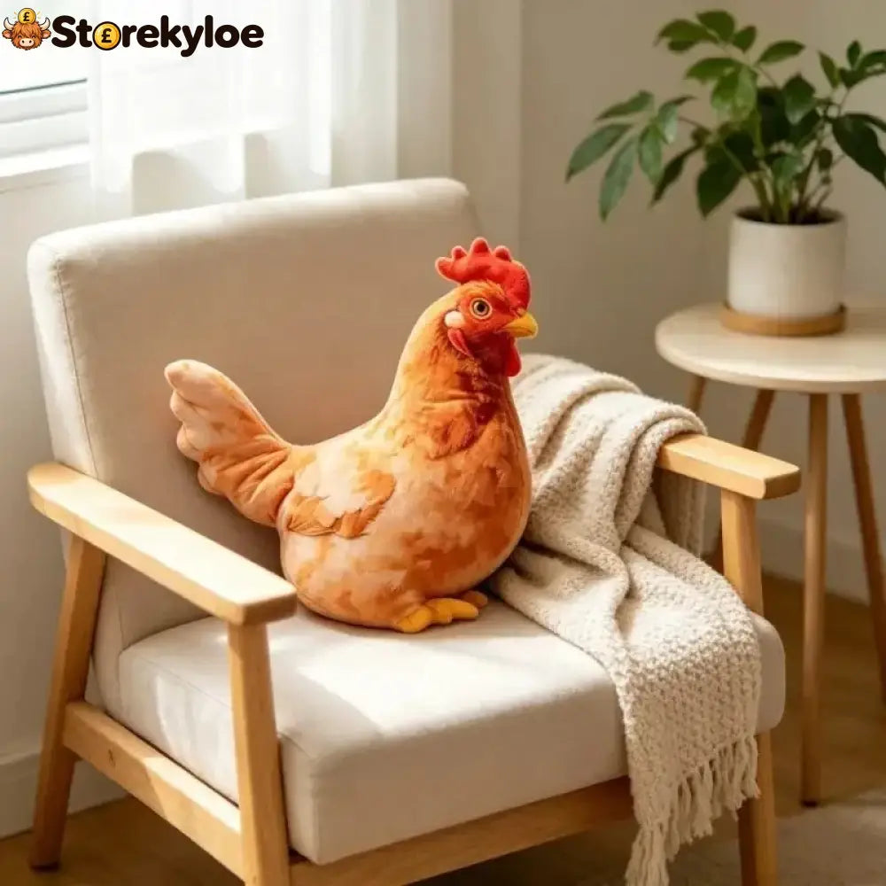 Cute Chicken-shaped Plush Pillow – Realistic Hen Stuffed Animal & Home Decor Cushion - Cute Chicken