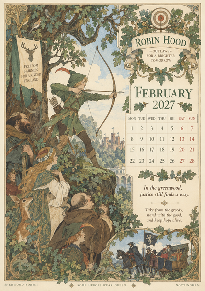 Legends of Britain 2027 Wall Calendar – Folk Tales, Monsters & Old Stories ——12 Months of Ancient Legends, Mysterious Creatures & Forgotten British Tales