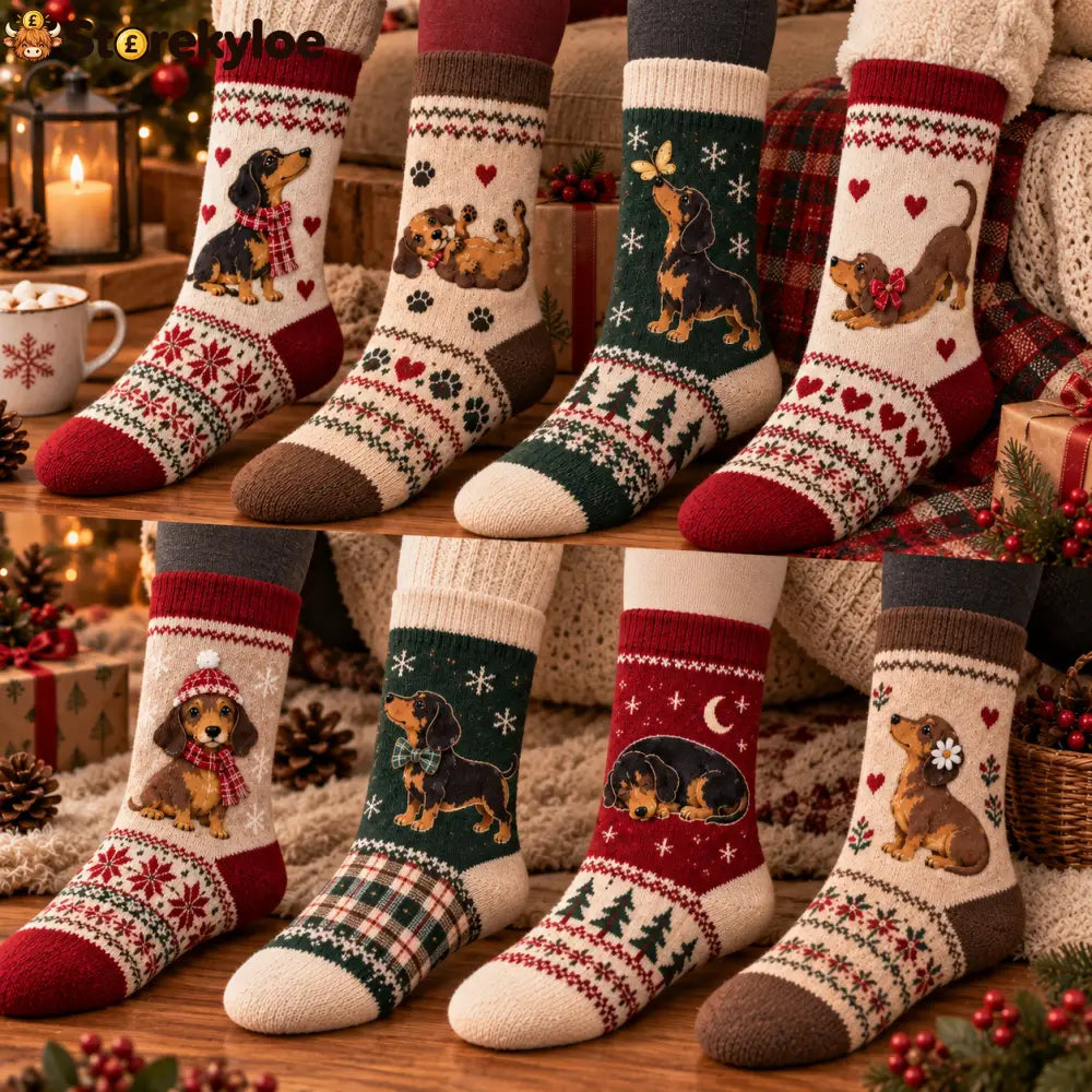 Dachshund Cosy Winter Socks Collection – Eight Little Personalities One Big Love