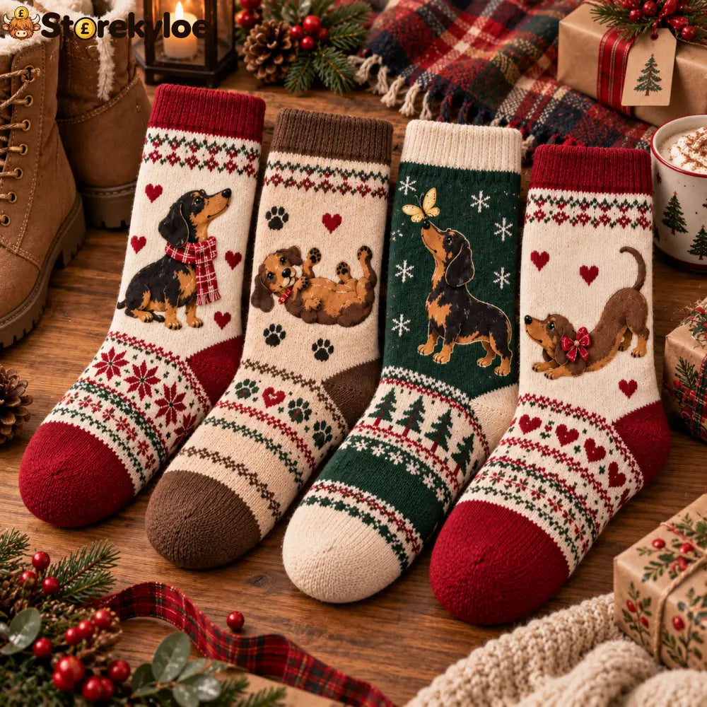 Dachshund Cosy Winter Socks Collection – Eight Little Personalities One Big Love - A