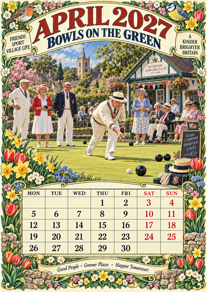 Britain at Play 2027 Wall Calendar – Leisure Days of the Sixties & Seventies ——The games, the days out, and the people who made them special.