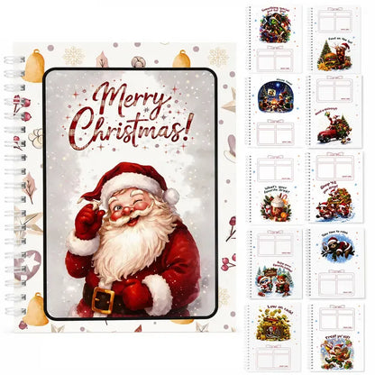 🔥🎁48% OFF!!!-Ready for Christmas!🎅Christmas Gift Card Booklet -👍DIY Spiral-Bound Christmas Gift Card Holder Book-C