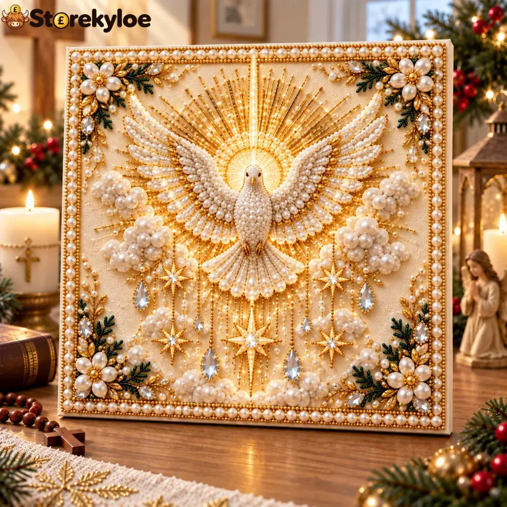 🙏✝️diy Christian Pearl Artwork Kit✈️ Buy 2+ Get Free Shipping - 🕊️ Dove of Peace